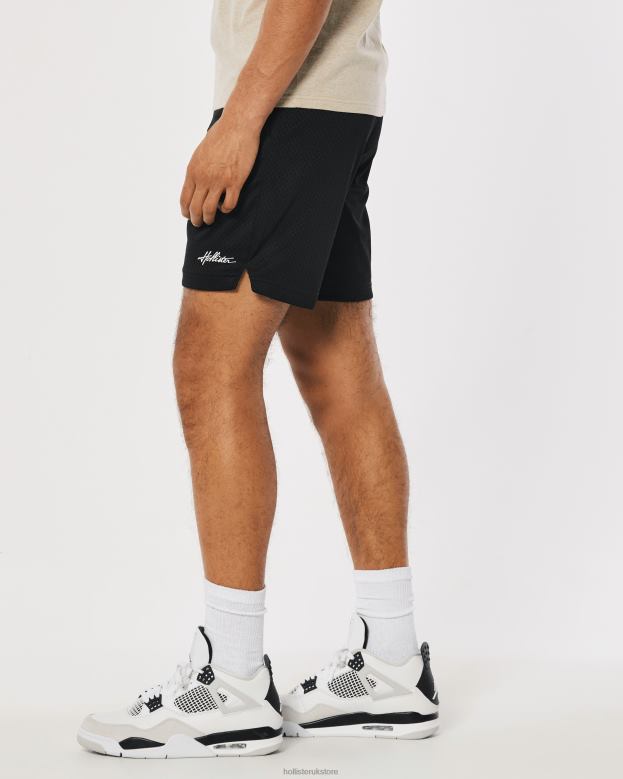 Bottoms Hollister Men Mesh Logo Shorts 7\\ 488201315 Black